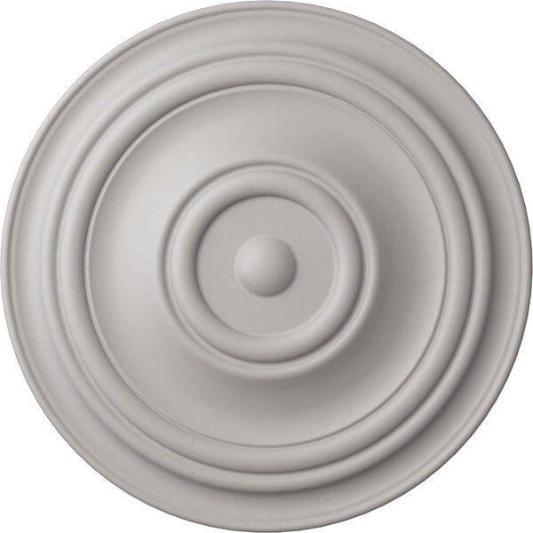 Ekena Millwork Traditional Ceiling Medallion (Fits Canopies up to 8 1/4"), 31 1/2"OD x 2 1/2"P, Ultra Pure White CM31TRUWF - main